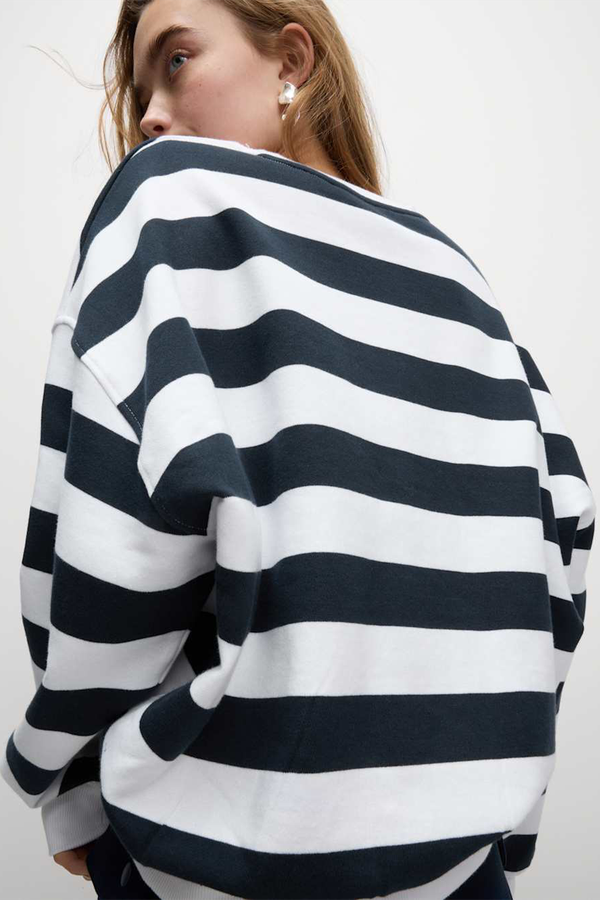 Striped Crew Neck Sweatshirt from Marks & Spencer