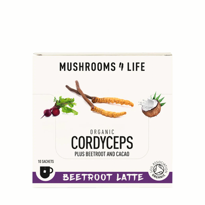Organic Cordyceps Beetroot Latte from Mushrooms 4 Life