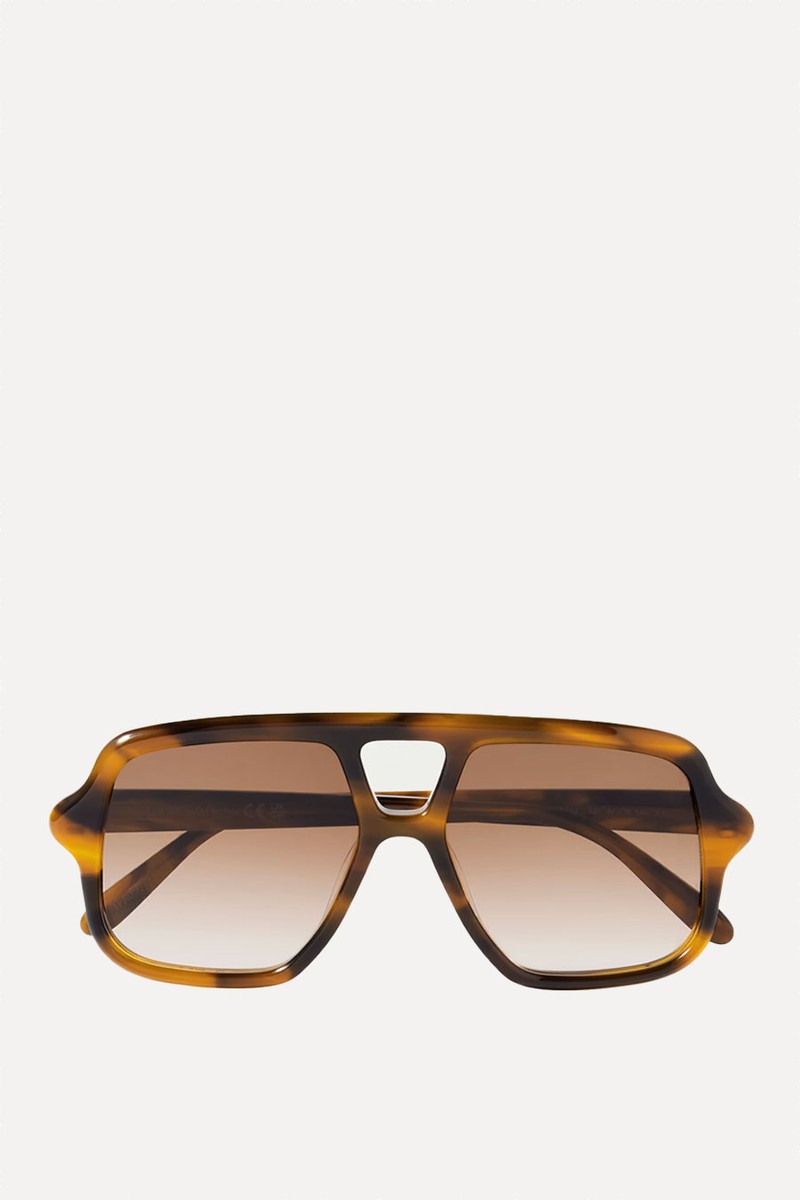 Aviator-Style Tortoiseshell Acetate Sunglasses from Loewe Eyewear