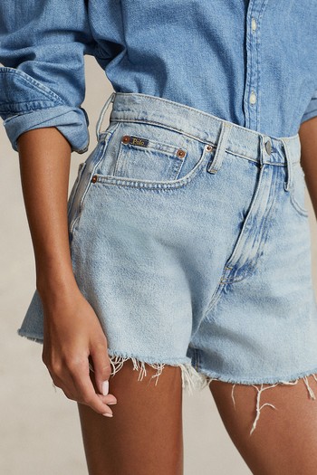 Destroyed-Hem Denim Shorts from Ralph Lauren