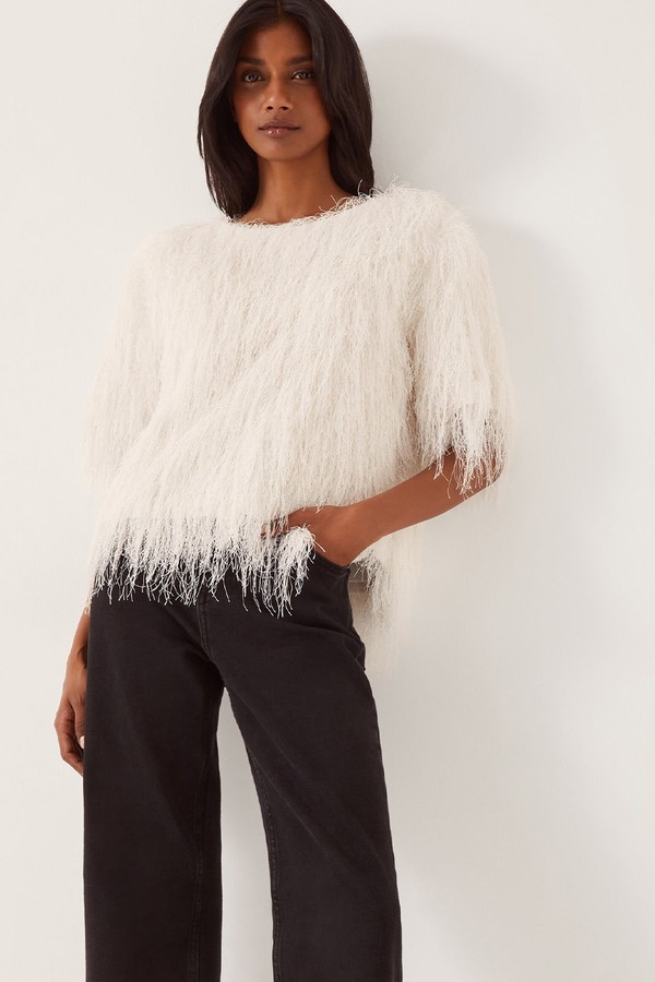 Tori Short Sleeve Fringe Top from Monsoon 