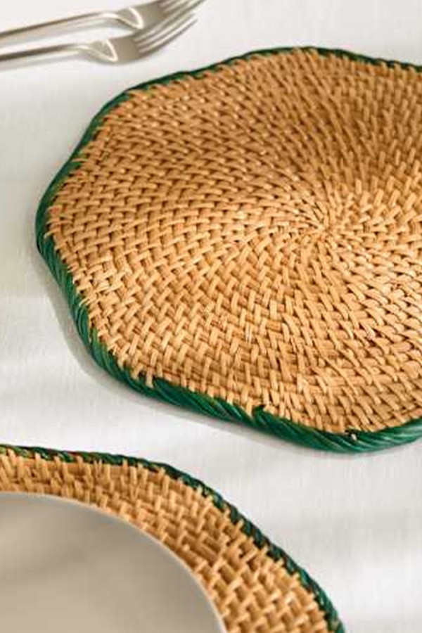 Set Of 2 Rattan Scallop Placemats from Marks & Spencer