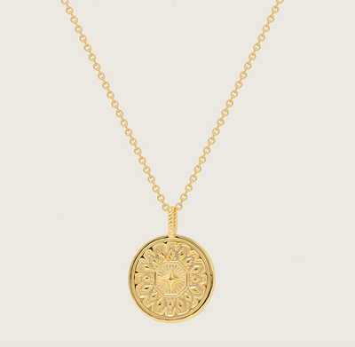 Gold Theia Medallion Necklace from Milly Grace
