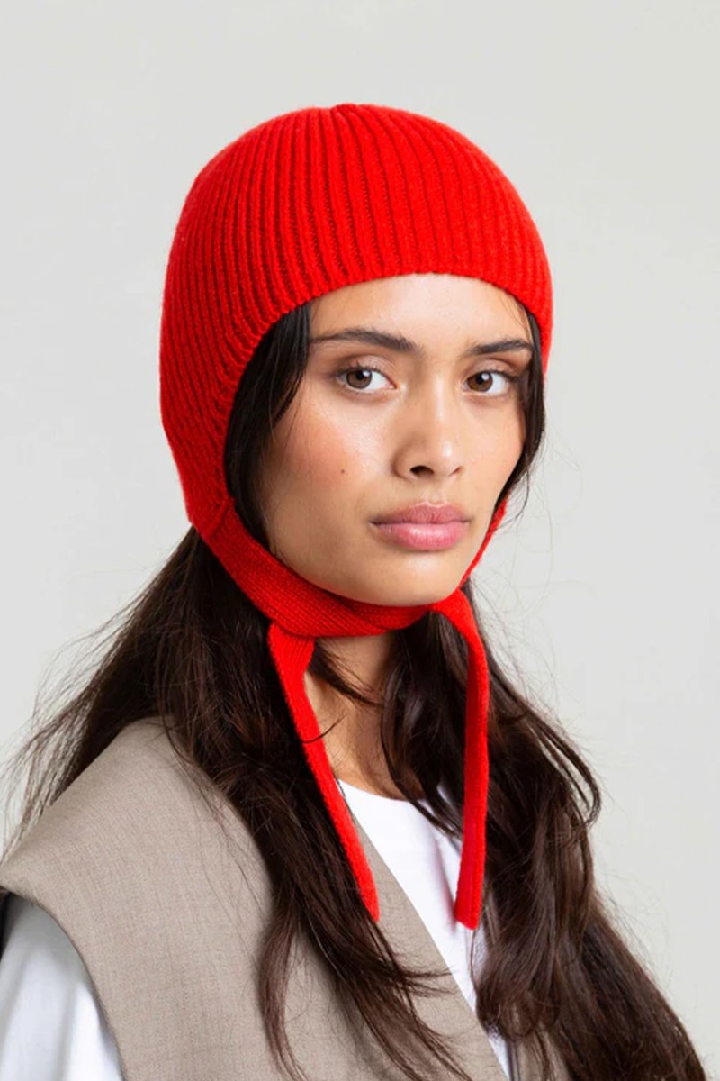 Tied Soft Wool Hood