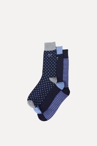 Bamboo Blend Socks, Pack of 3 from Crew Clothing