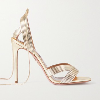 Purist 105 Mirrored Leather Sandals from Aquazzura