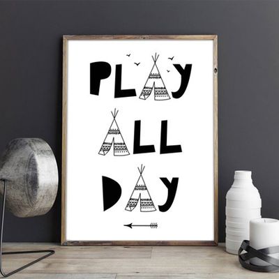 Play All Day Wall Art Nursery Print from Colours Prints