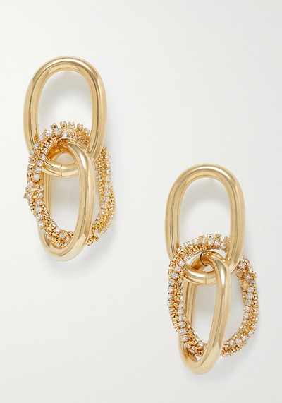 Vittoria Gold-Tone Crystal Earrings from Romantica