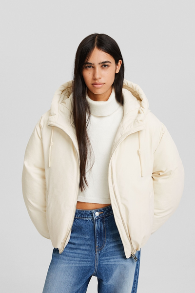 Puffer Jacket With Hood from Bershka