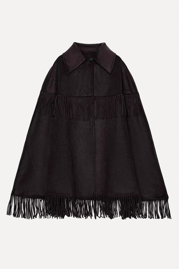 Wool Fringed Cape