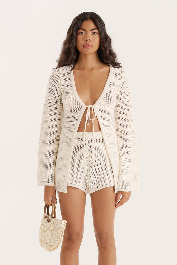 Antoine Crochet Tie Front Top from 4th & Reckless
