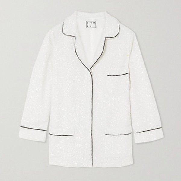 Sofia Piped Sequined Tulle Shirt from In The Mood For Love