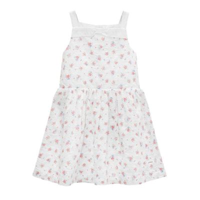 Baby Floral Print and Embroidered Dress