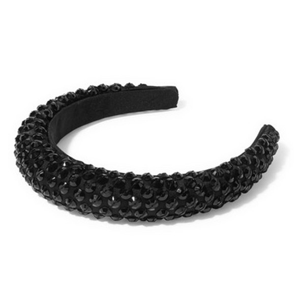 Carrie Sequined Satin Headband from MaryJane Claverol