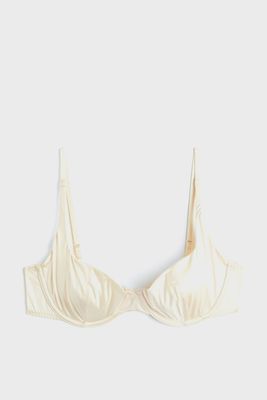 Non-Padded Underwired Stretch Satin Bra from H&M