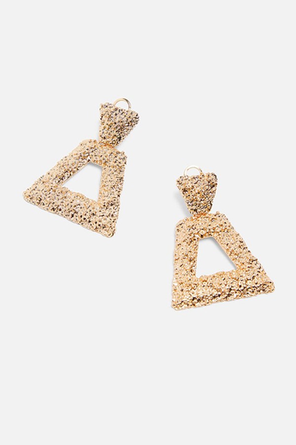 Textured Geometric Earrings from Zara