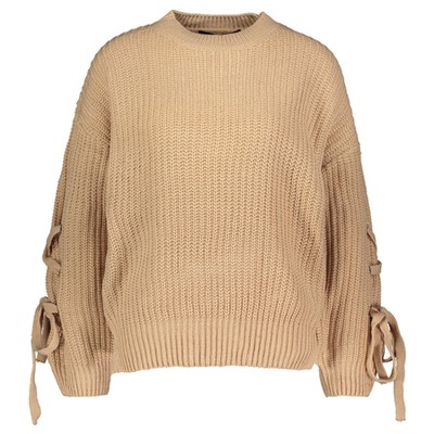 Camel Corset Sleeve Jumper