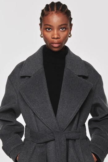 George Slouch Oversize Wool Wrap Coat, £269 | Aligne 