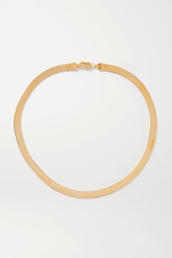 Herringbone XL Gold Vermeil Necklace from Loren Stewart