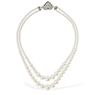 Double Strand Pearl Necklace from Alessandra Rich