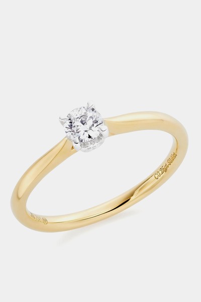 18ct Gold Diamond Solitaire Ring from Beaverbrooks