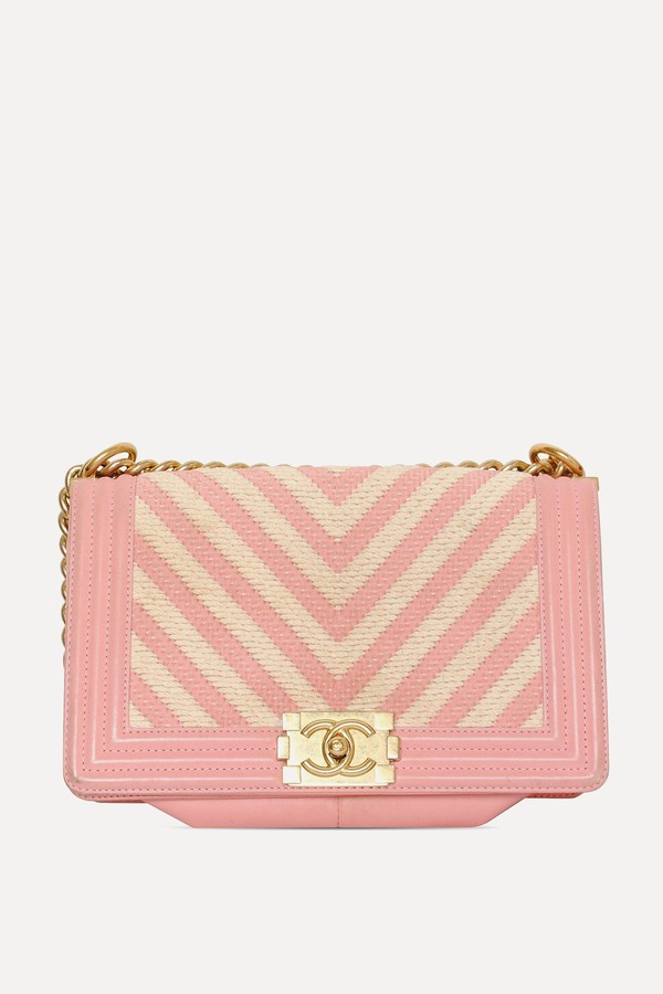 Chevron Braided Small Boy Flap Bag from Chanel