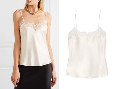 Nellie Lace-Trimmed Silk-Satin Camisole from Anine Bing