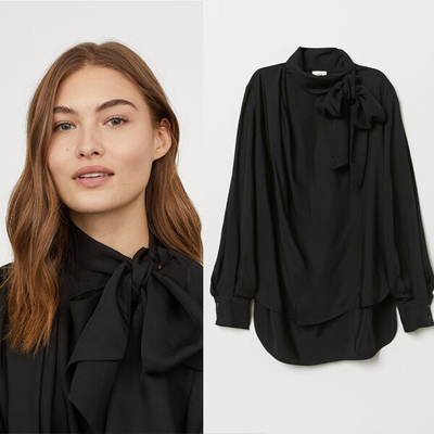 Black Blouse With Ties