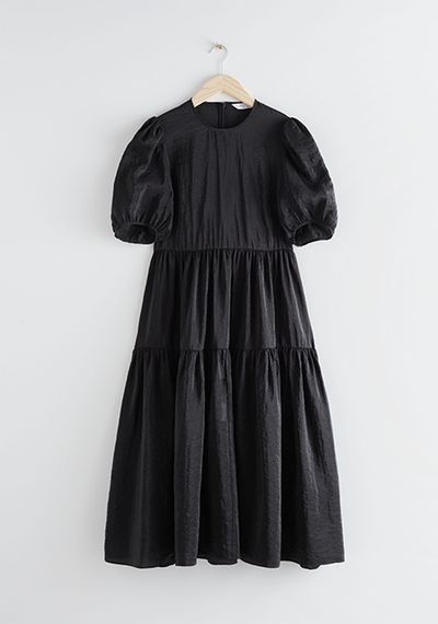 Voluminous Puff Sleeve Midi Dress from & Other Stories