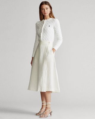 Linen Wrap Skirt, £229