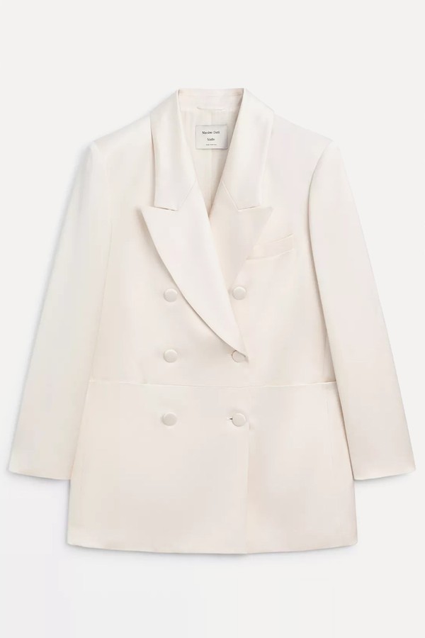 Satin Blazer With Buttons from Massimo Dutti