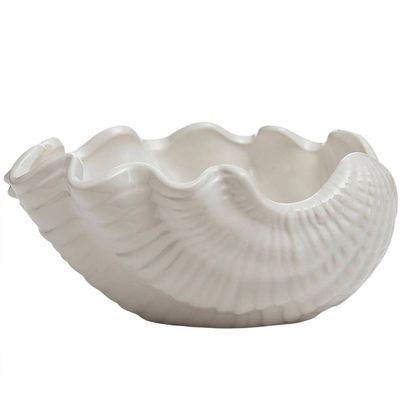 White Small Ceramic Fruit Serving Bowl