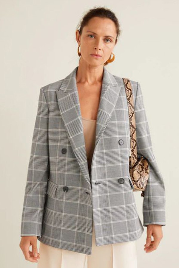 Check Structured Blazer