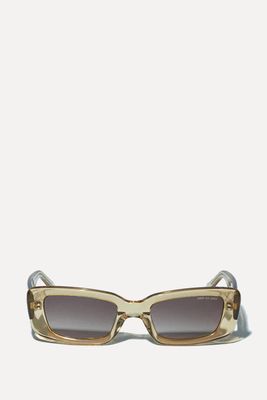 Preston Transparent Rectangular Sunglasses from DMY By DMY