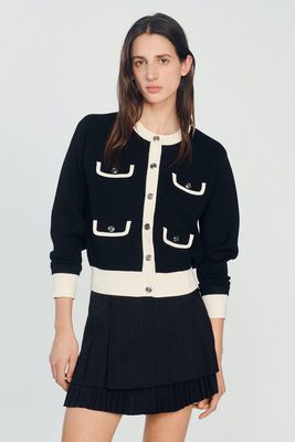 Two-Tone Cardigan With Buttons from Sandro