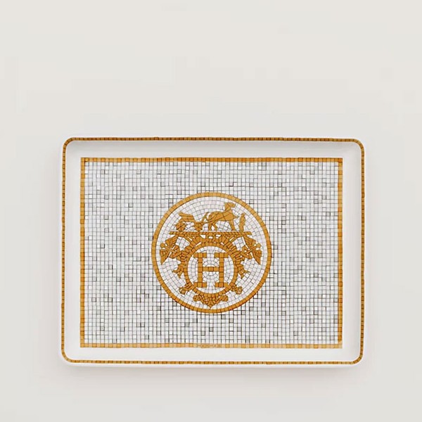 Mosaique Au 24 Gold Tray from Hermès