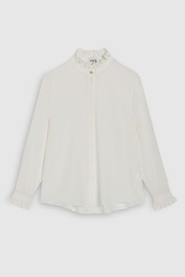 White Shirt With Wavy Collar from Claudie Pierlot