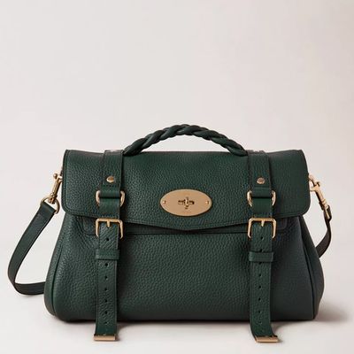 Green Small Classic Grain Leather