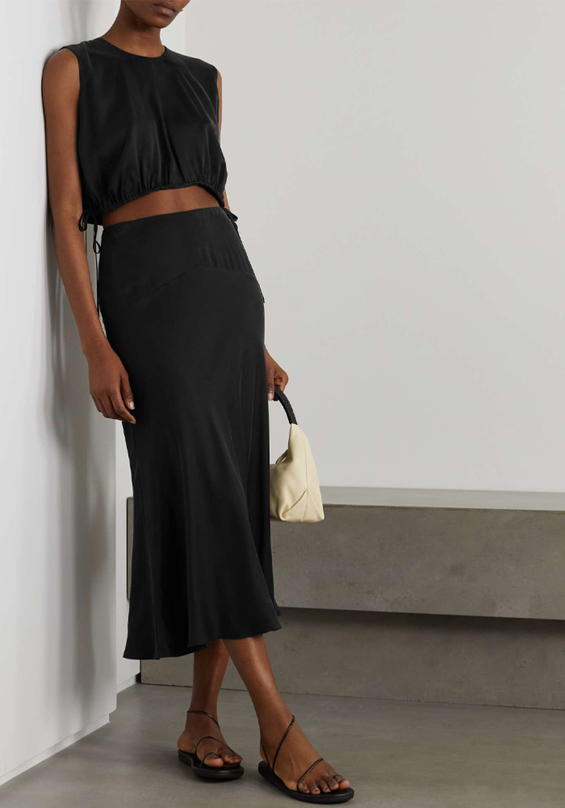 Clover Silk Midi Skirt from Tove
