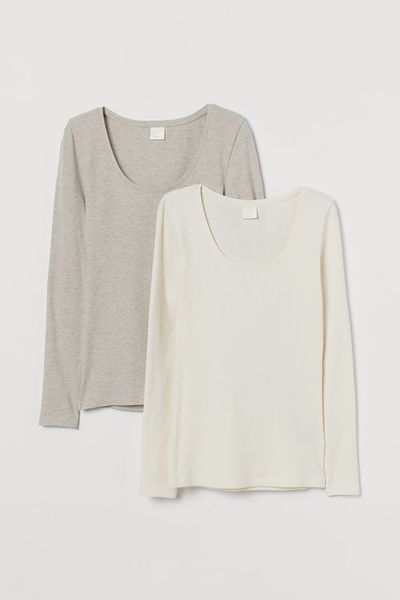 2-Pack Jersey Tops from H&M