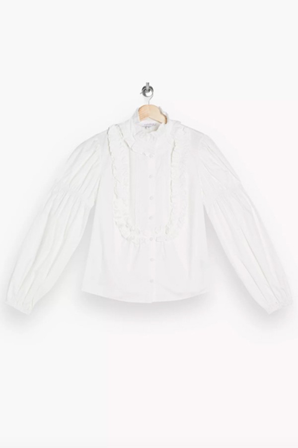 White Victoriana Puff Sleeve Top