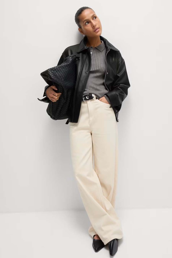 Faux Leather Relaxed Fit Jacket from Marks & Spencer