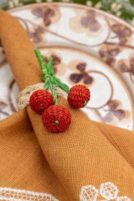 Palmito Cherry Napkin Rings  from The Colombia Collective