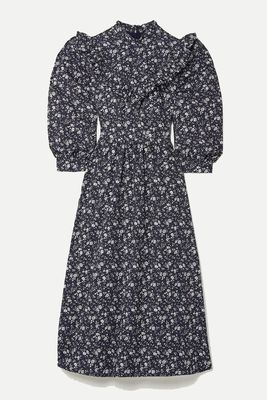 Prudence Ruffled Floral-Print Cotton Midi Dress from O'Pioneers