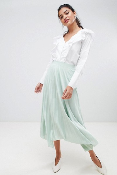 Hanky Hem Midi Skirt from ASOS Design