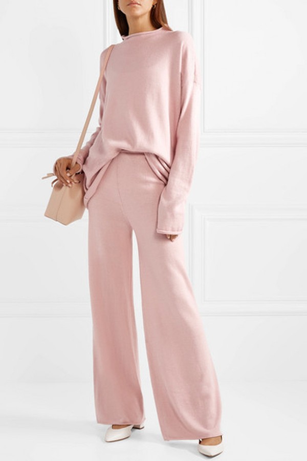 Alpaca & Silk Blend Wide-Leg Trousers from Mansur Gavriel