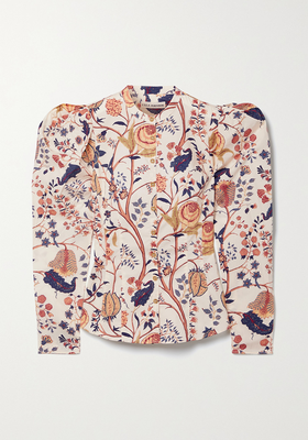 Harriet Floral-Print Cotton-Poplin Blouse from Ulla Johnson