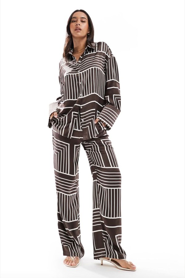 Satin Wide Cuff Button Co-Ord  from 4th & Reckless