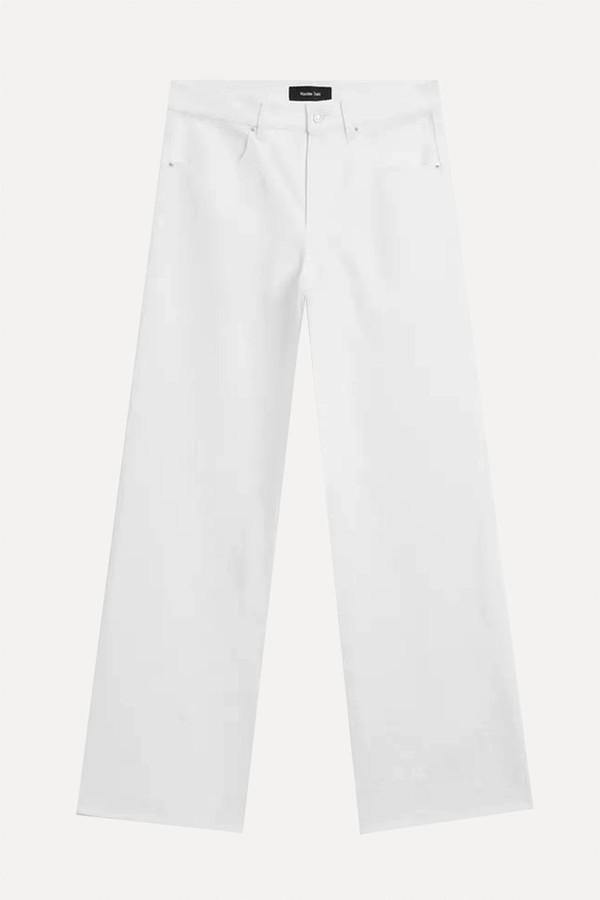 Textured Wide-Leg Denim-Effect from Massimo Dutti