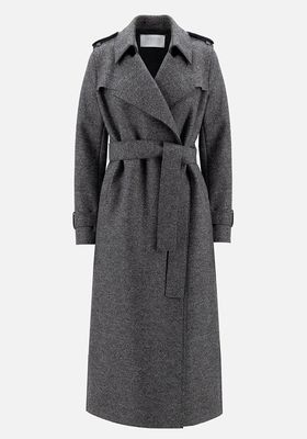 Long Trench Coat Pressed Wool from Harris Wharf